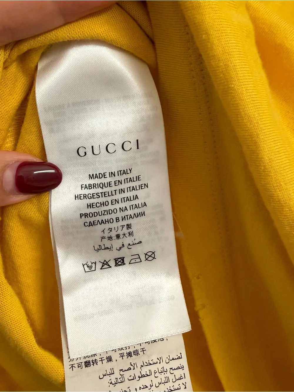 Gucci Yellow Crewneck Logo Tee